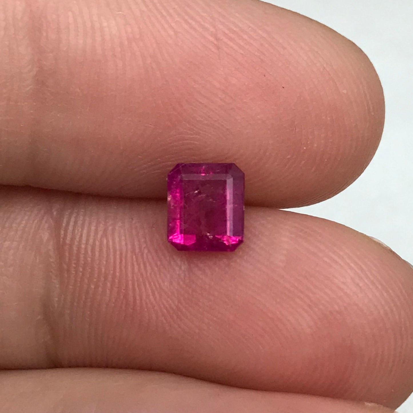 0.61 Carat Natural Red Beryl 5.75x5mm Emerald Cut, Wah Wah Utah Red Beryl, Bixbite