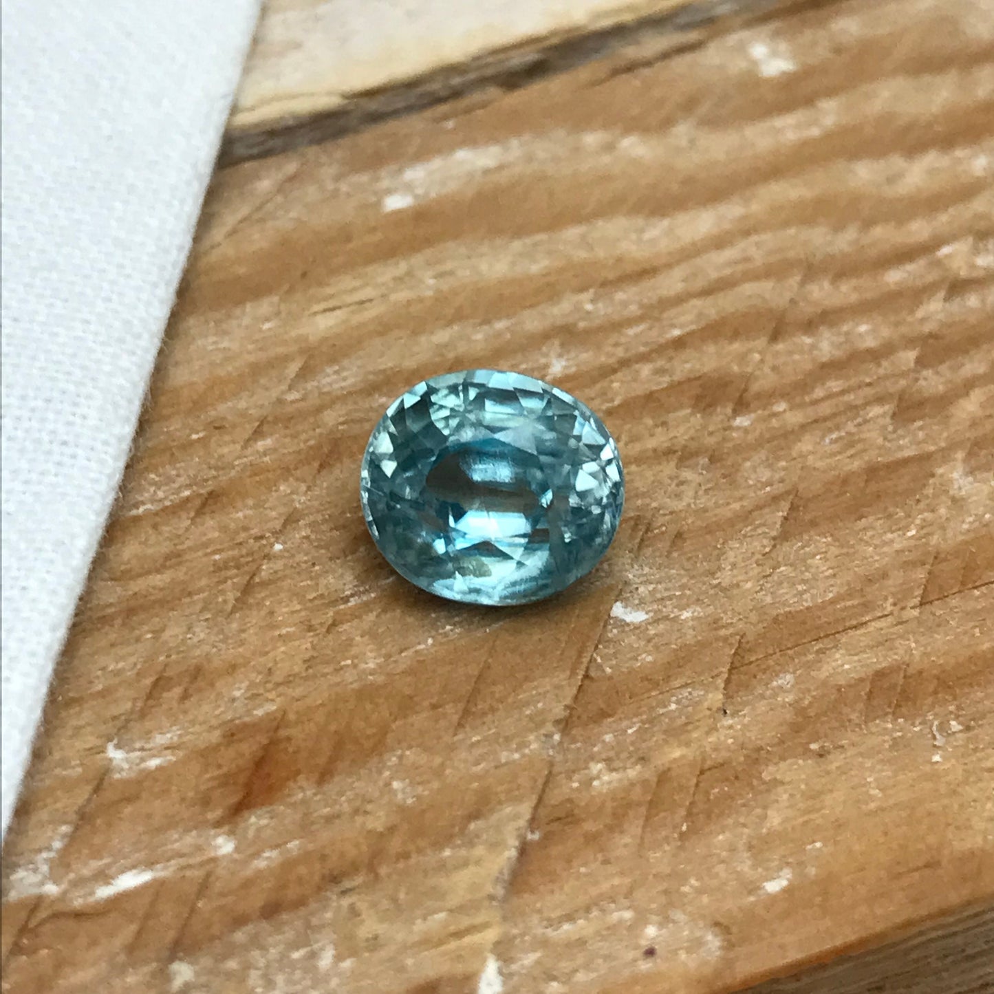 Light Blue Zircon 3.31 carat Oval cut Loose 8.3x7.4mm Included Gemstone For Jewelry Design Greenish Blue Zircon December Birthstone Natural