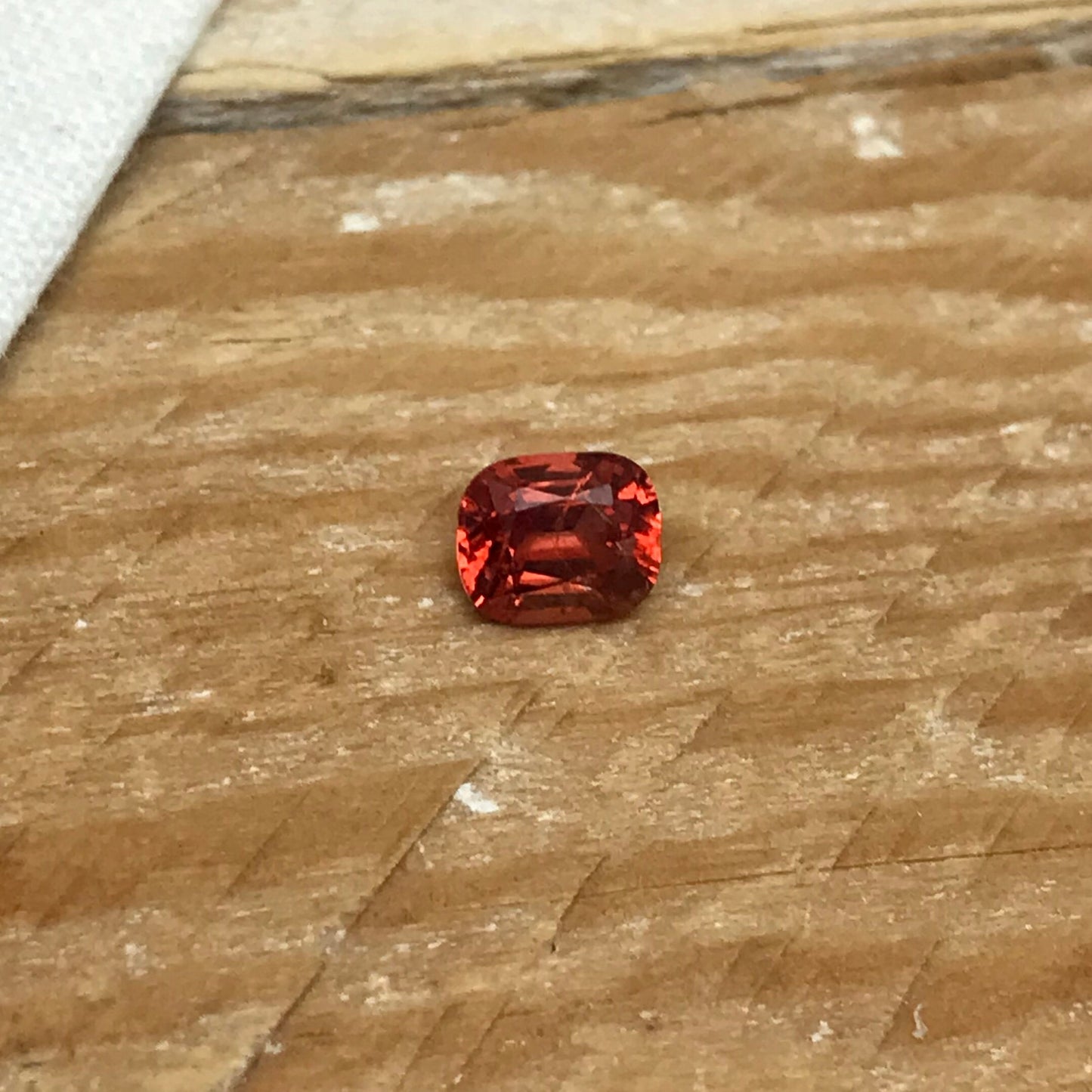 0.70 Ct Natural Orange Spinel Cushion Cut, Faceted Loose Gemstone, 5.5x4.5mm