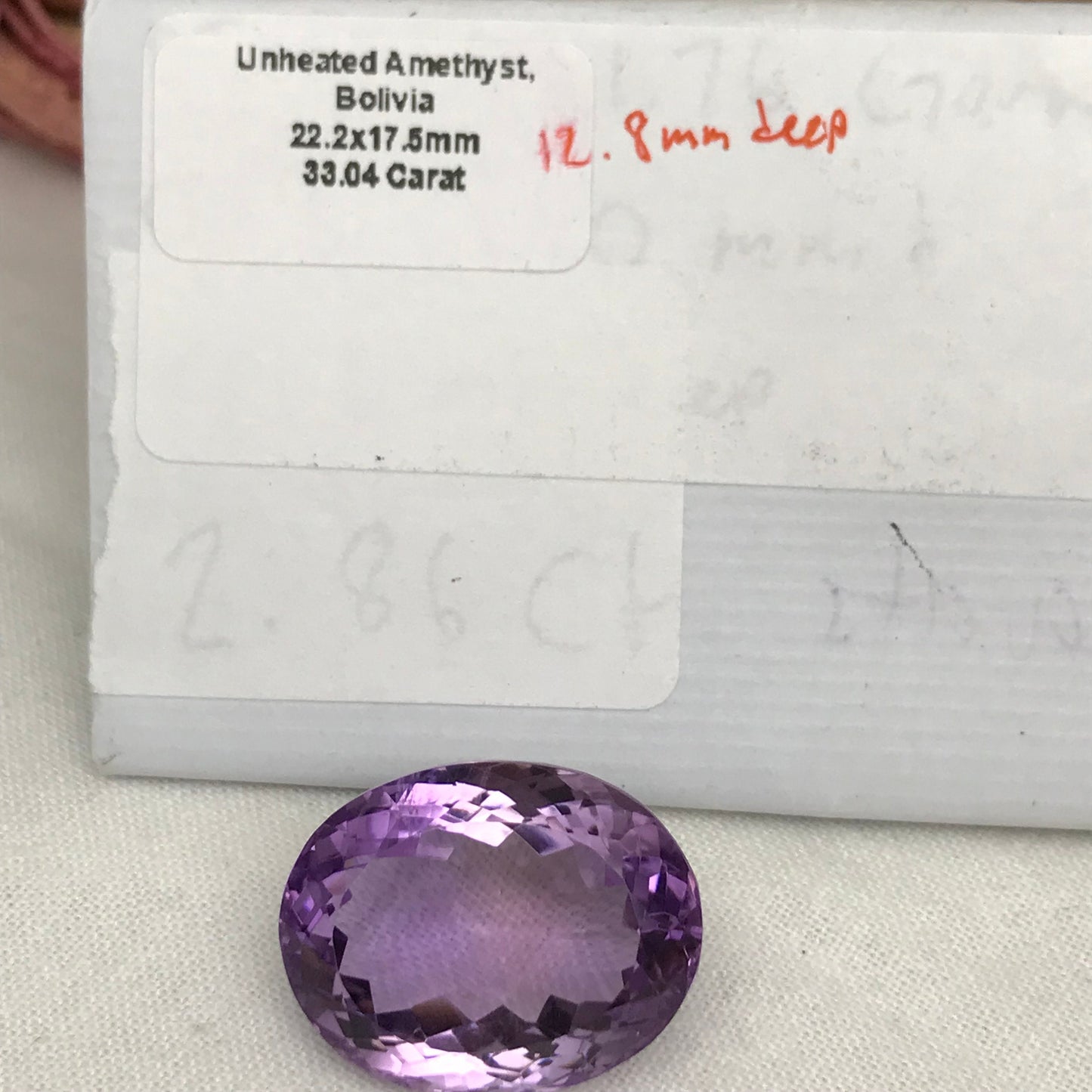 33 Carat Purple Amethyst 22x17.5mm Oval Cut Large Loose Gemstone, Faceted February Birthstone
