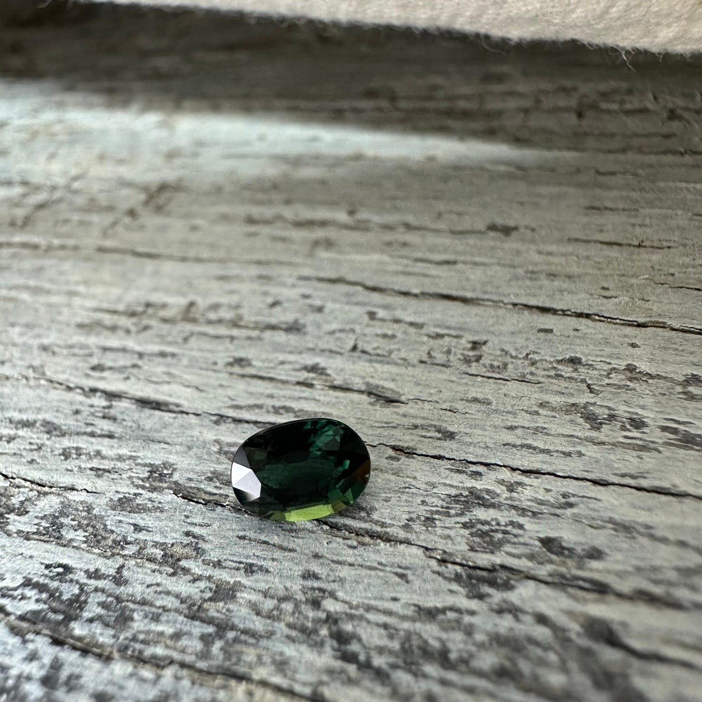 0.68 Green Sapphire 6x4.2mm Oval Cut, Faceted Loose Natural Heated Sapphire - 6x4mm