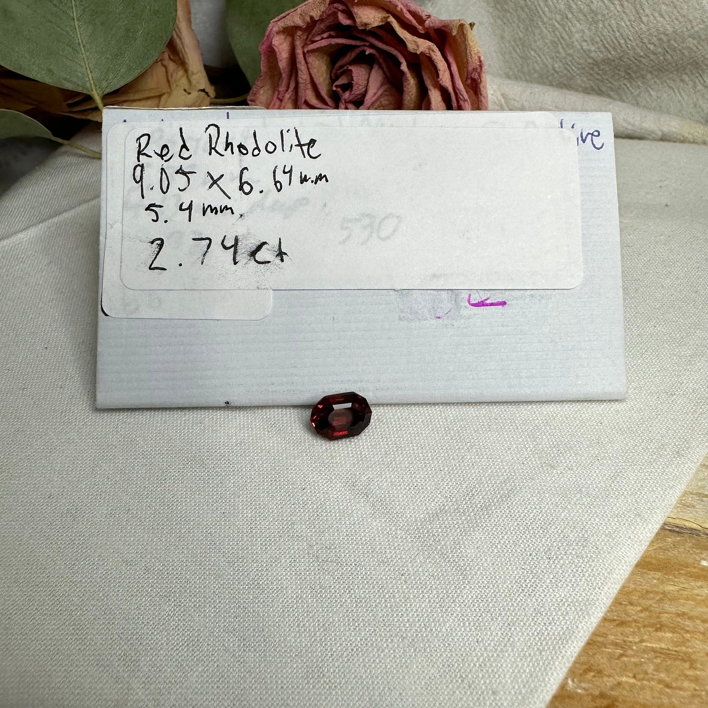 2.74 carat Natural Red Garnet, 9x6.6mm Fancy Oval Cut, Faceted Loose Gemstone