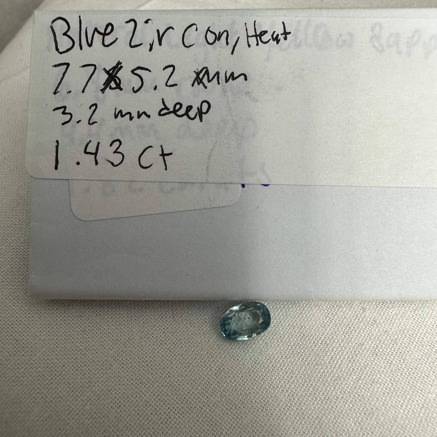 Light Blue Zircon 1.43 carat, 7.7x5.2mm Oval cut Gemstone, Natural Loose Greenish Blue Zircon December Birthstone