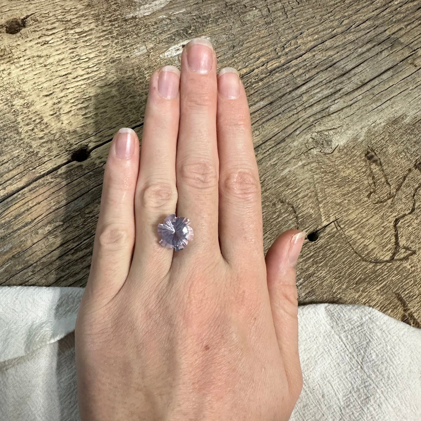 Fancy Cut Lavender Quartz 7.42 Carat 13.5x13mm Loose Faceted Gem, Unmounted Gemstone, Winter Gem