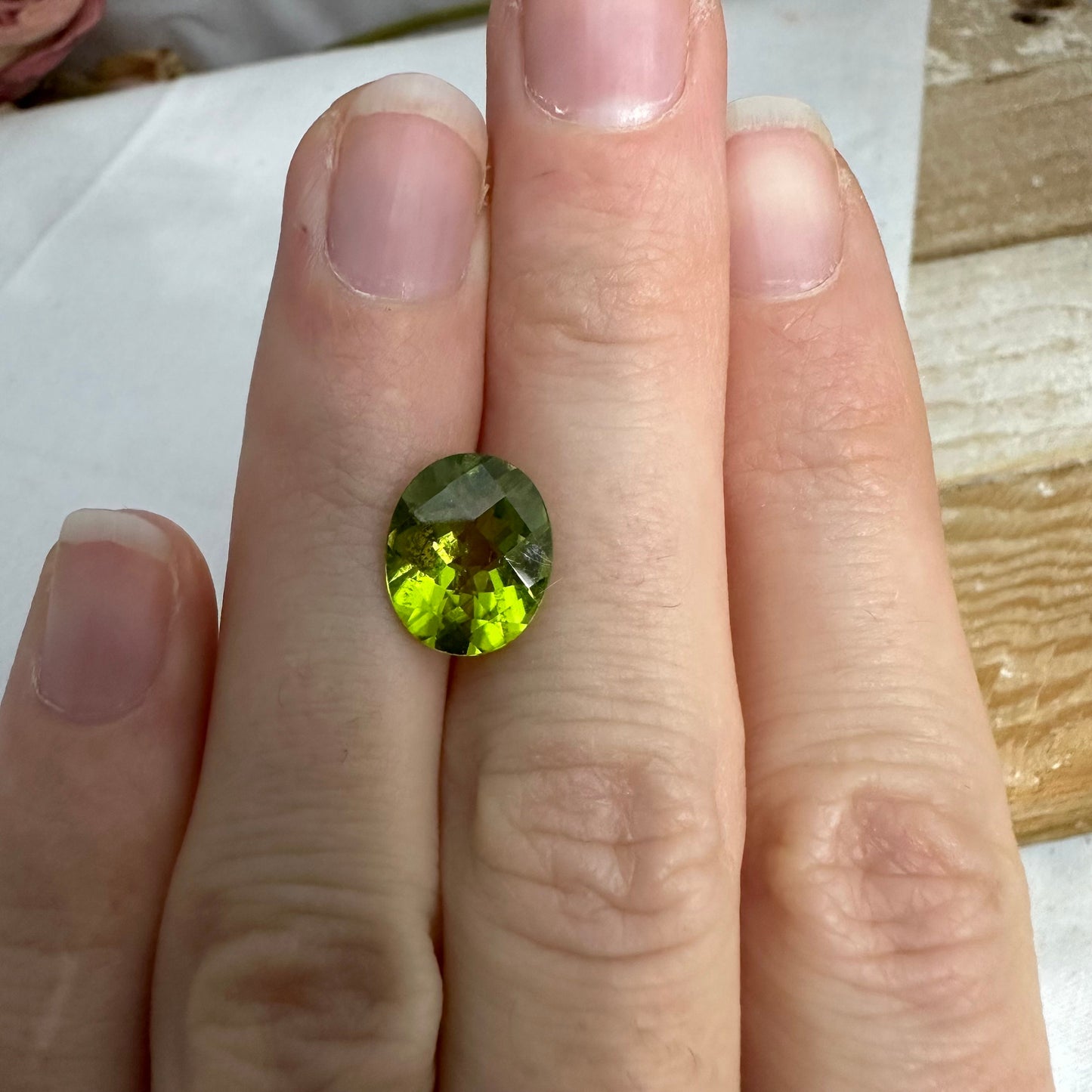 Green Peridot 11x9mm Oval Cut 3.29 carat Loose Natural Gem August Birthstone