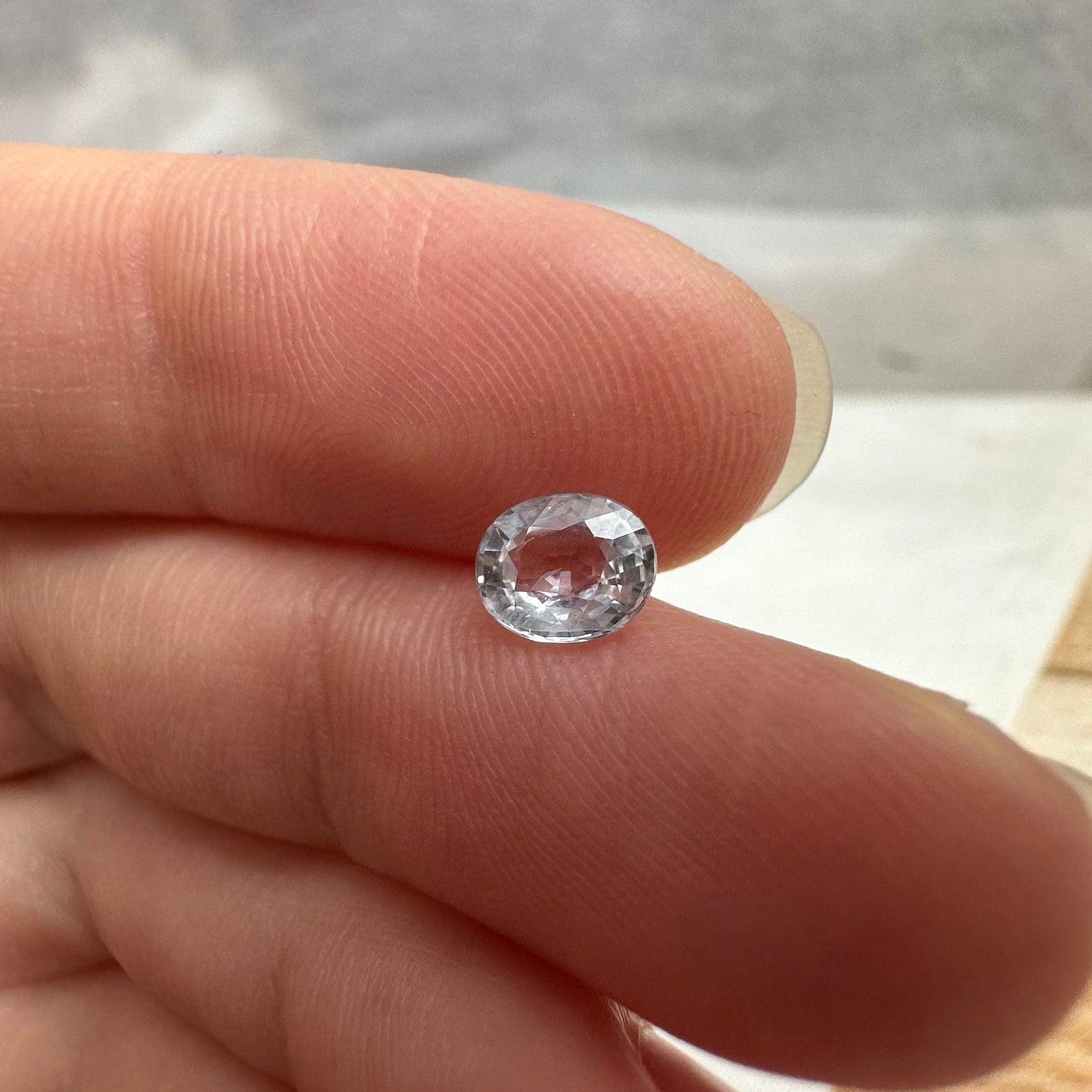 Natural Light Sapphire and Blue Zircon Parcel, 6.8x5mm Oval cut Zircon and 5.8x5mm Sapphire