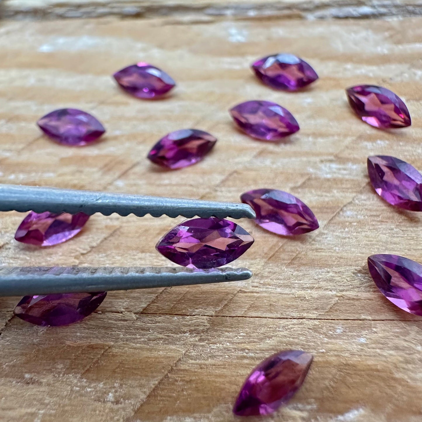 ONE- Purple Garnet 5x2.5mm Marquise Cut, Unmounted Faceted Loose Gemstone for Jewelry Setting