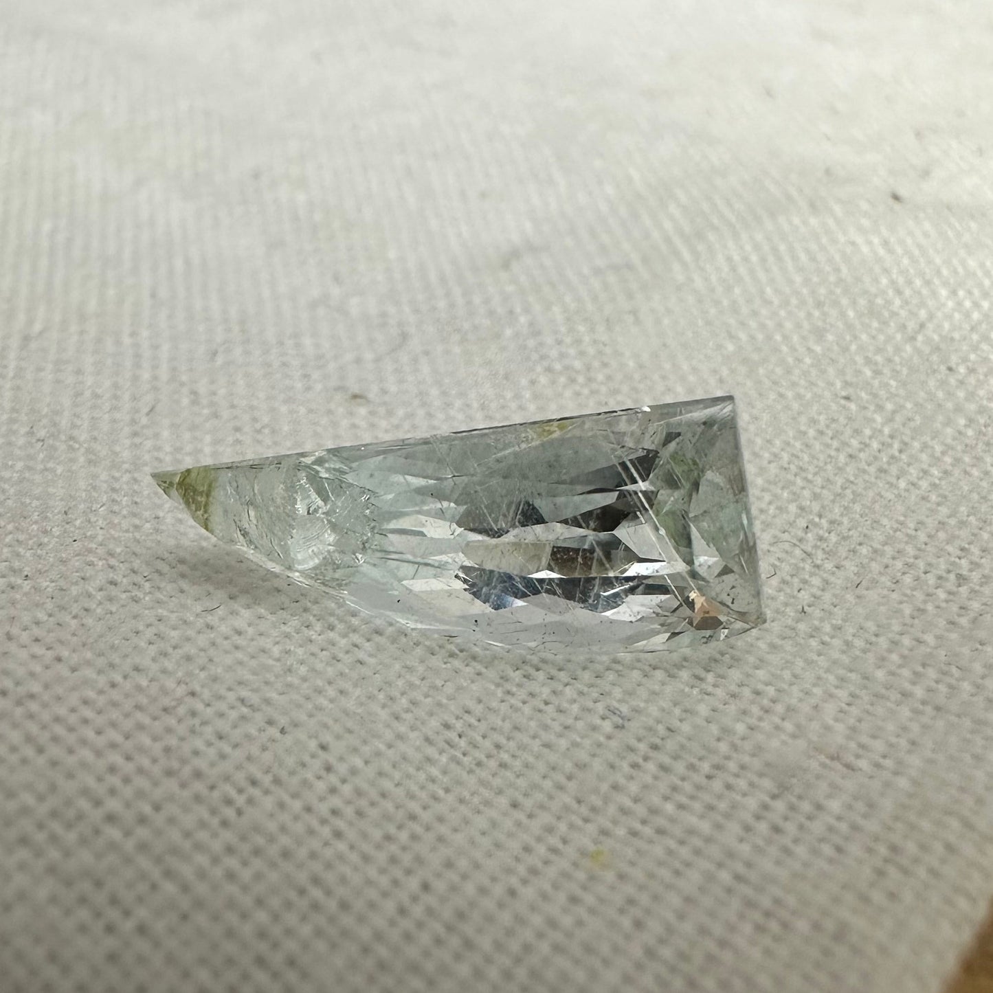 Fancy cut Aquamarine 2.49 carat 13.7x6mm Unique Cut Natural Light Aquamarine, Faceted Loose Gem, Freeform