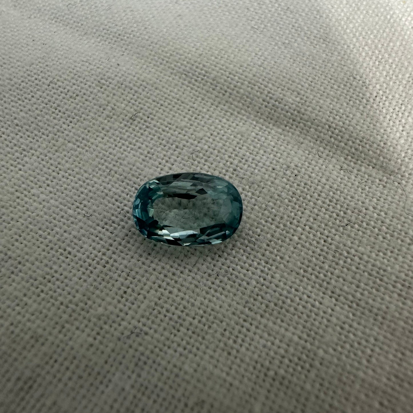 Light Blue Zircon 1.43 carat, 7.7x5.2mm Oval cut Gemstone, Natural Loose Greenish Blue Zircon December Birthstone