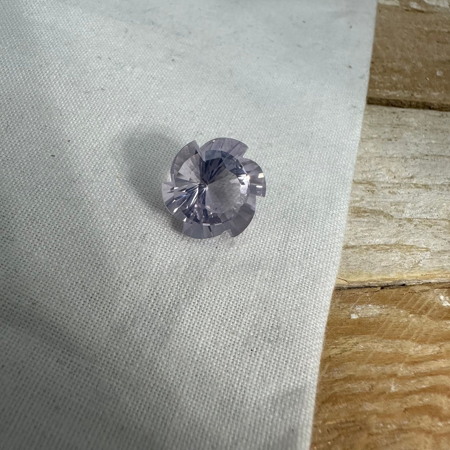 Fancy Cut Lavender Quartz 7.42 Carat 13.5x13mm Loose Faceted Gem, Unmounted Gemstone, Winter Gem