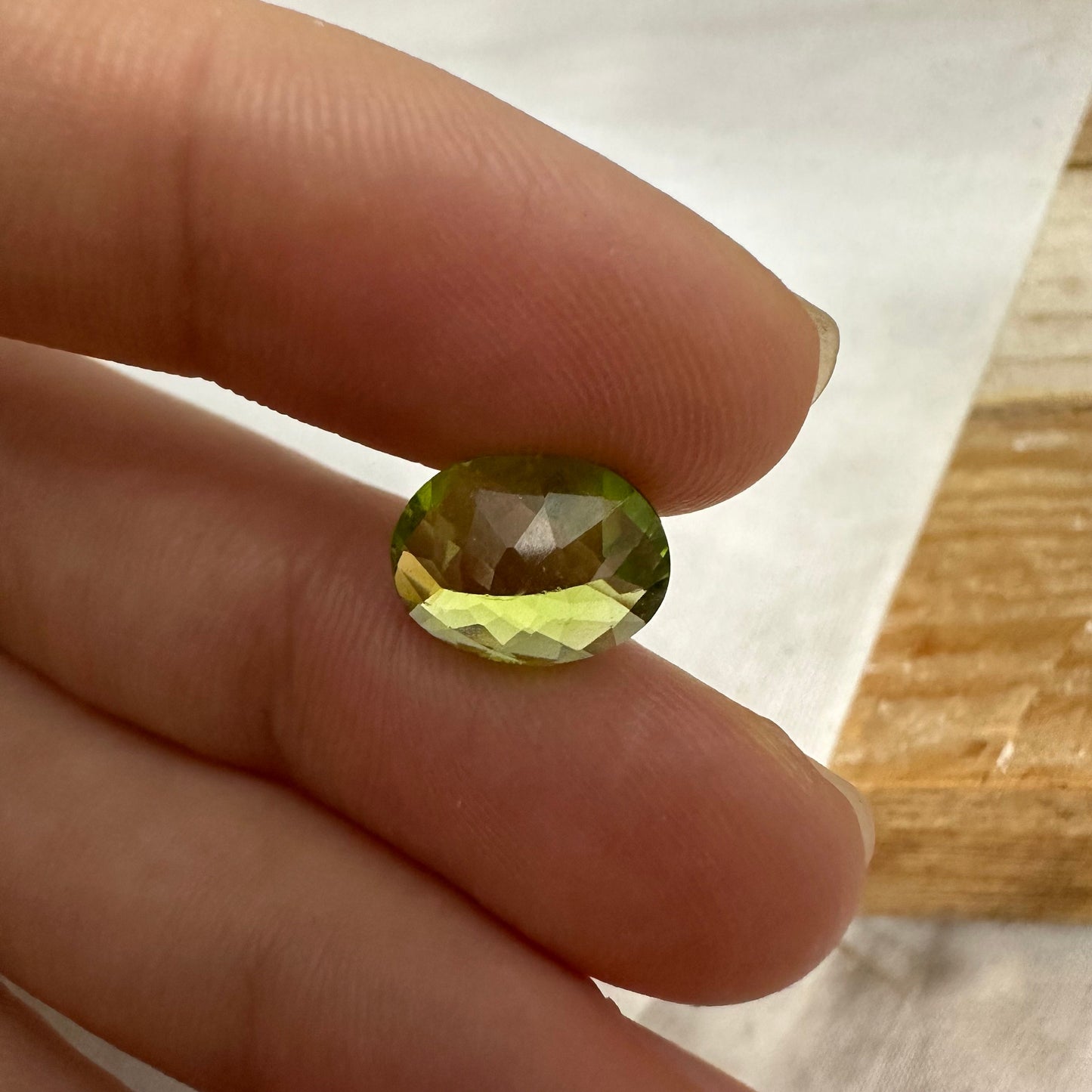 Green Peridot 11x9mm Oval Cut 3.29 carat Loose Natural Gem August Birthstone