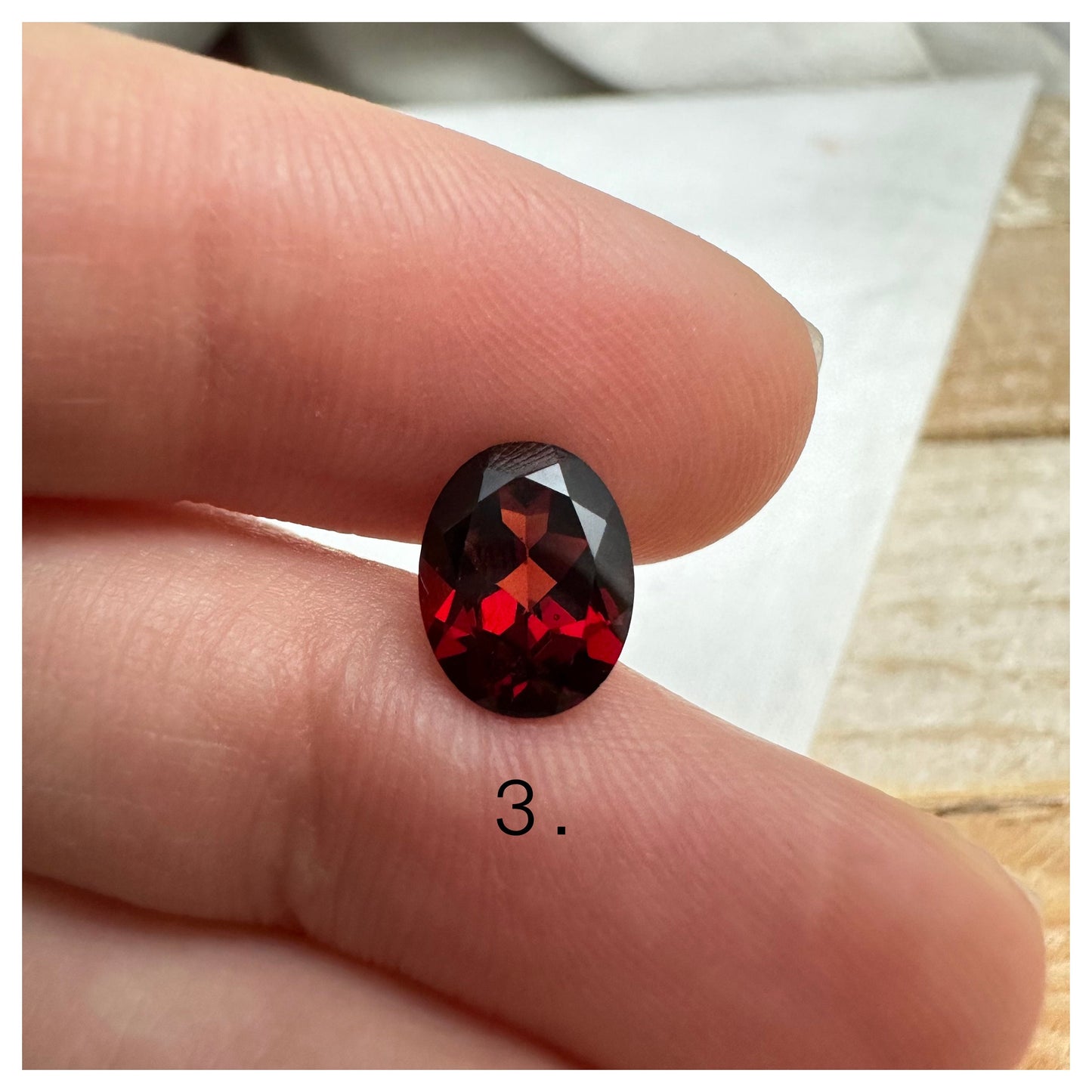 Pick-One Garnet 9x7mm Oval Cut Faceted Loose Stones Unmounted Gemstone Red Flowing Gems Approx 2.09-2.32 Garnet