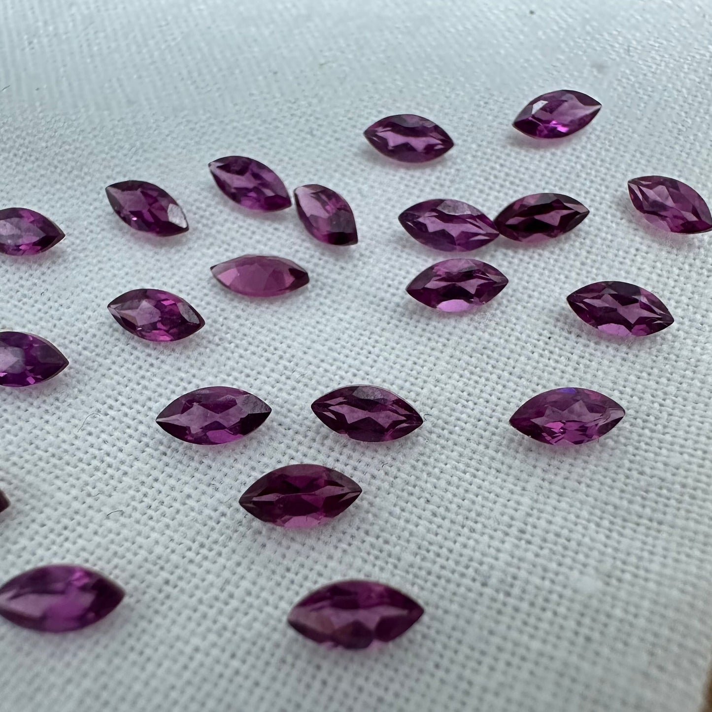 ONE- Purple Garnet 5x2.5mm Marquise Cut, Unmounted Faceted Loose Gemstone for Jewelry Setting