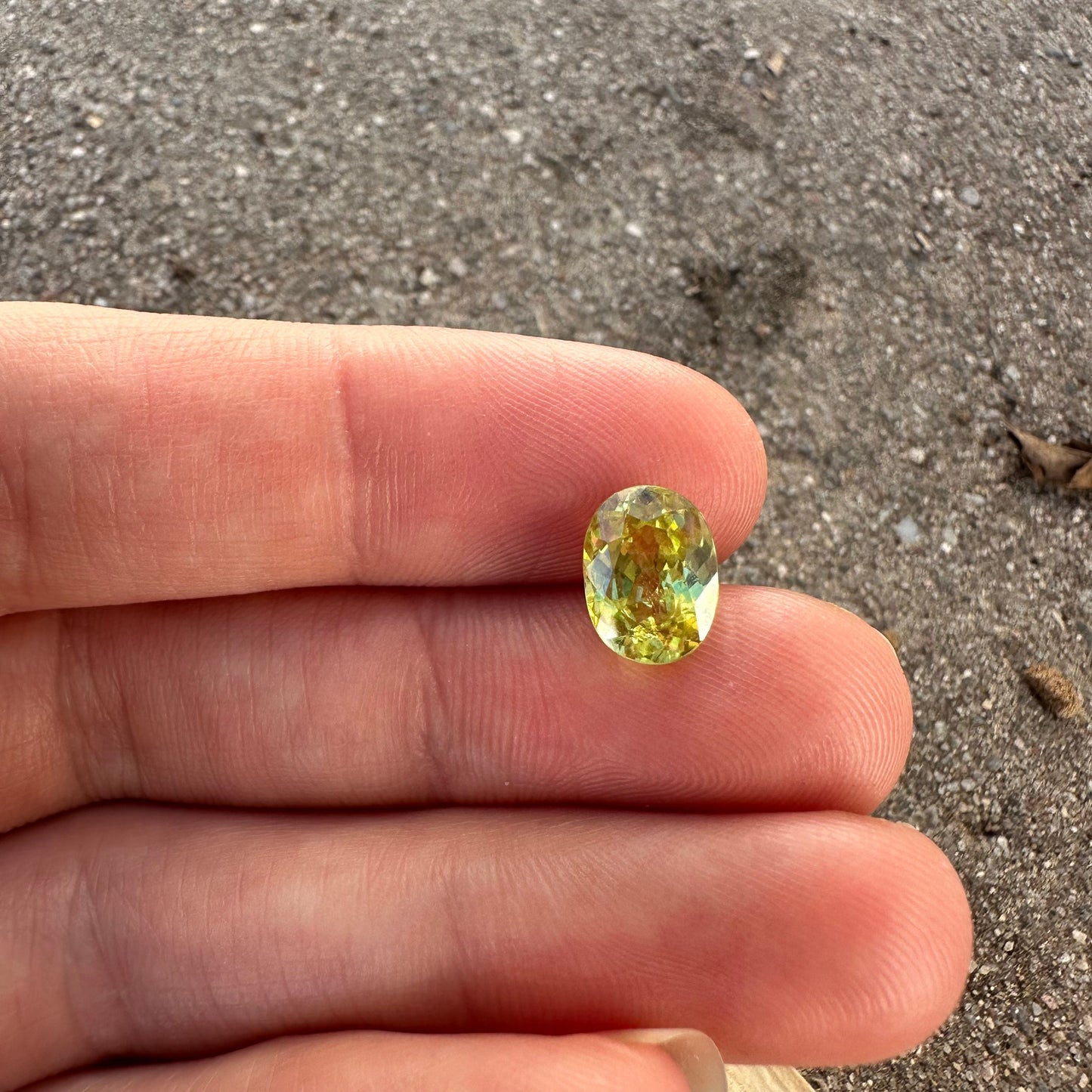 2 Carat Yellow Green Sphene 9x7mm Oval