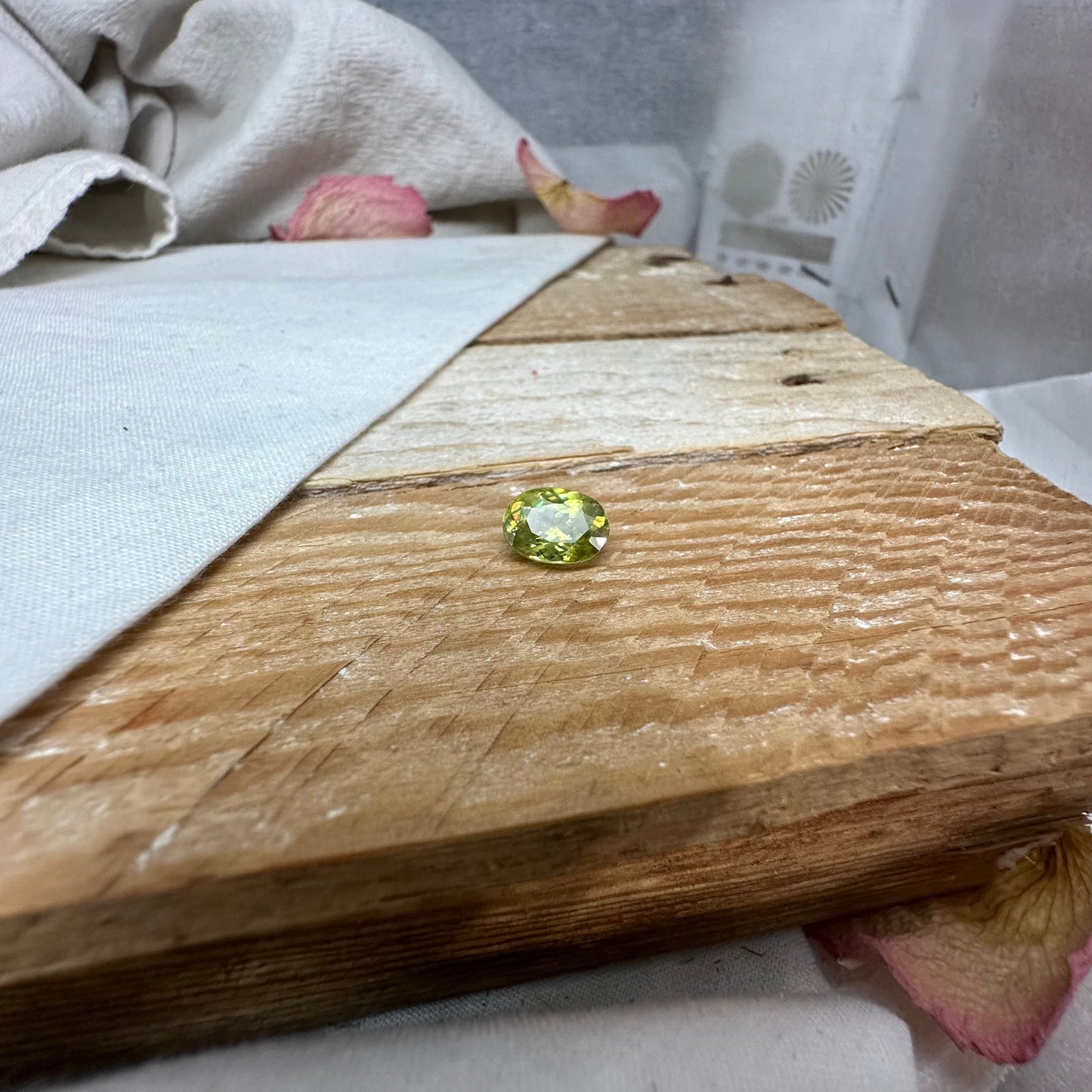 2 Carat Yellow Green Sphene 9x7mm Oval