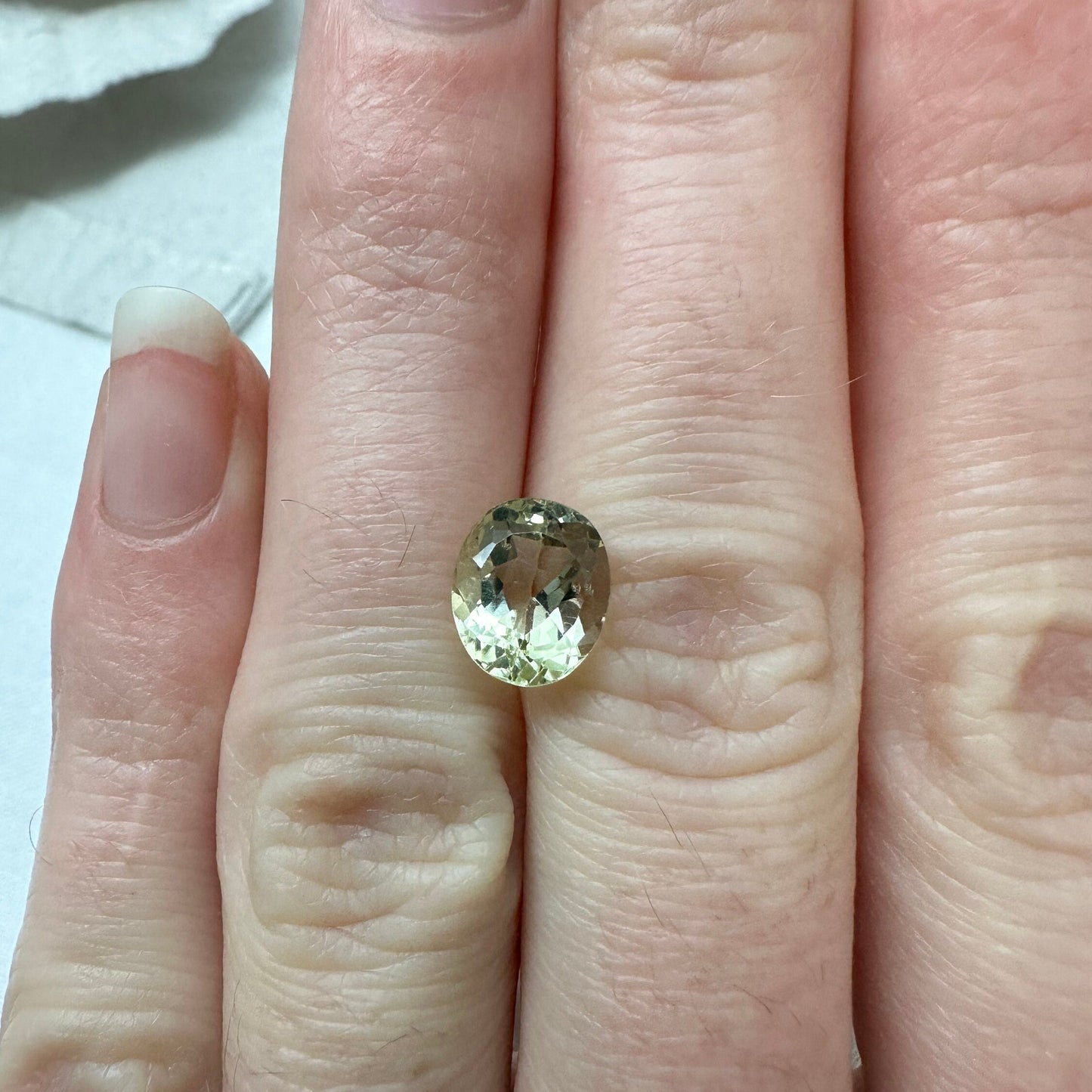 2 Carat Yellow Labradorite 8.65x7.15mm Oval