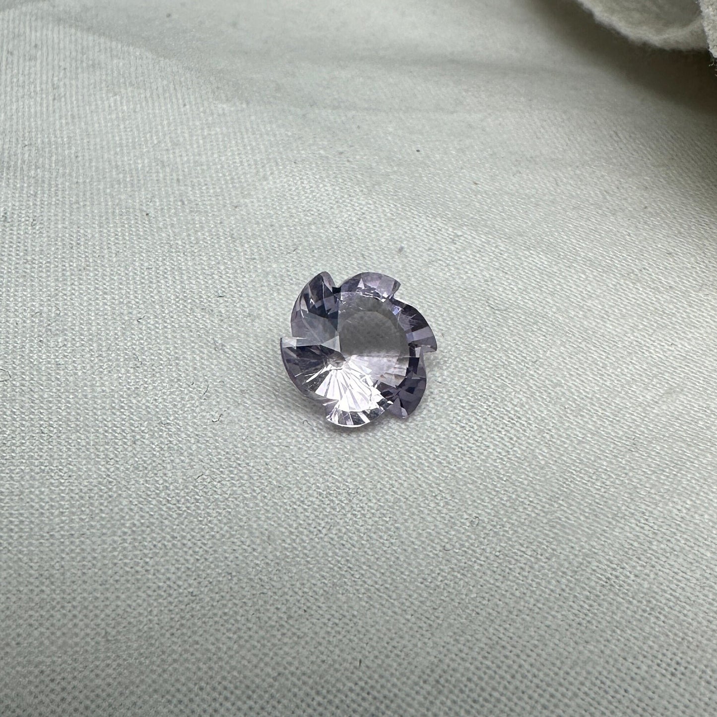 Fancy Cut Lavender Quartz 3.75 Carat 10.5mm Loose Faceted Gemstone, Chipped Culet