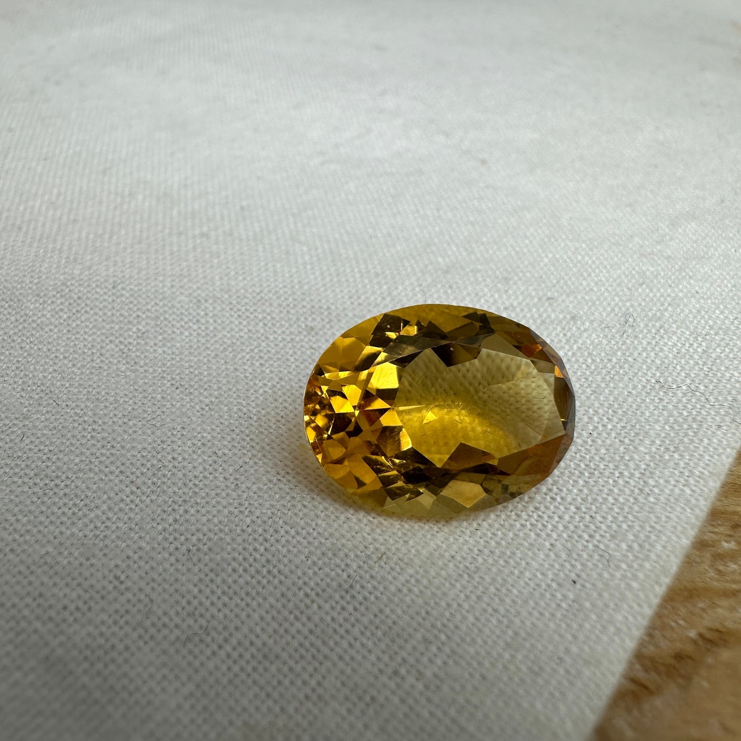 16x12mm Orange Citrine 8 carats Oval Cut, Faceted Loose Gemstone