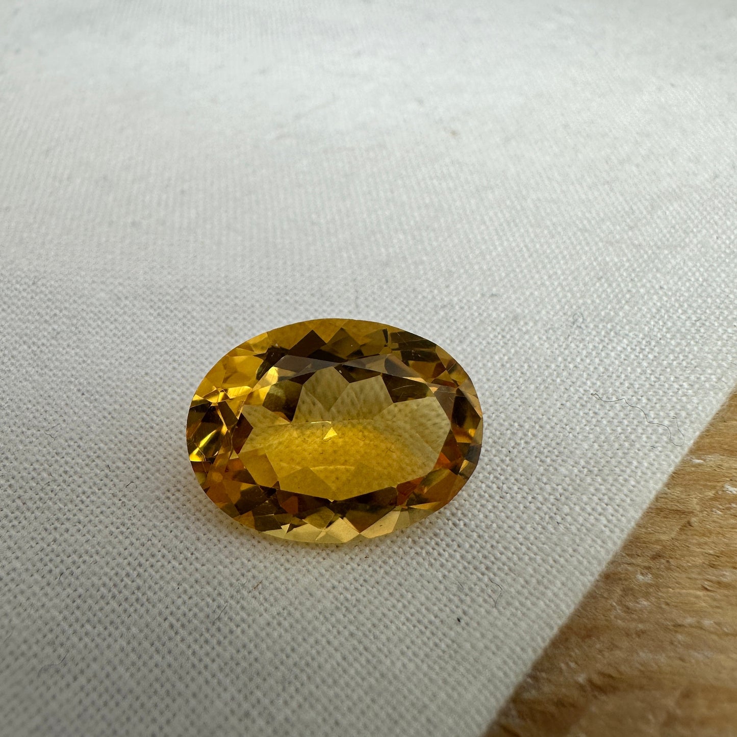 16x12mm Orange Citrine 8 carats Oval Cut, Faceted Loose Gemstone
