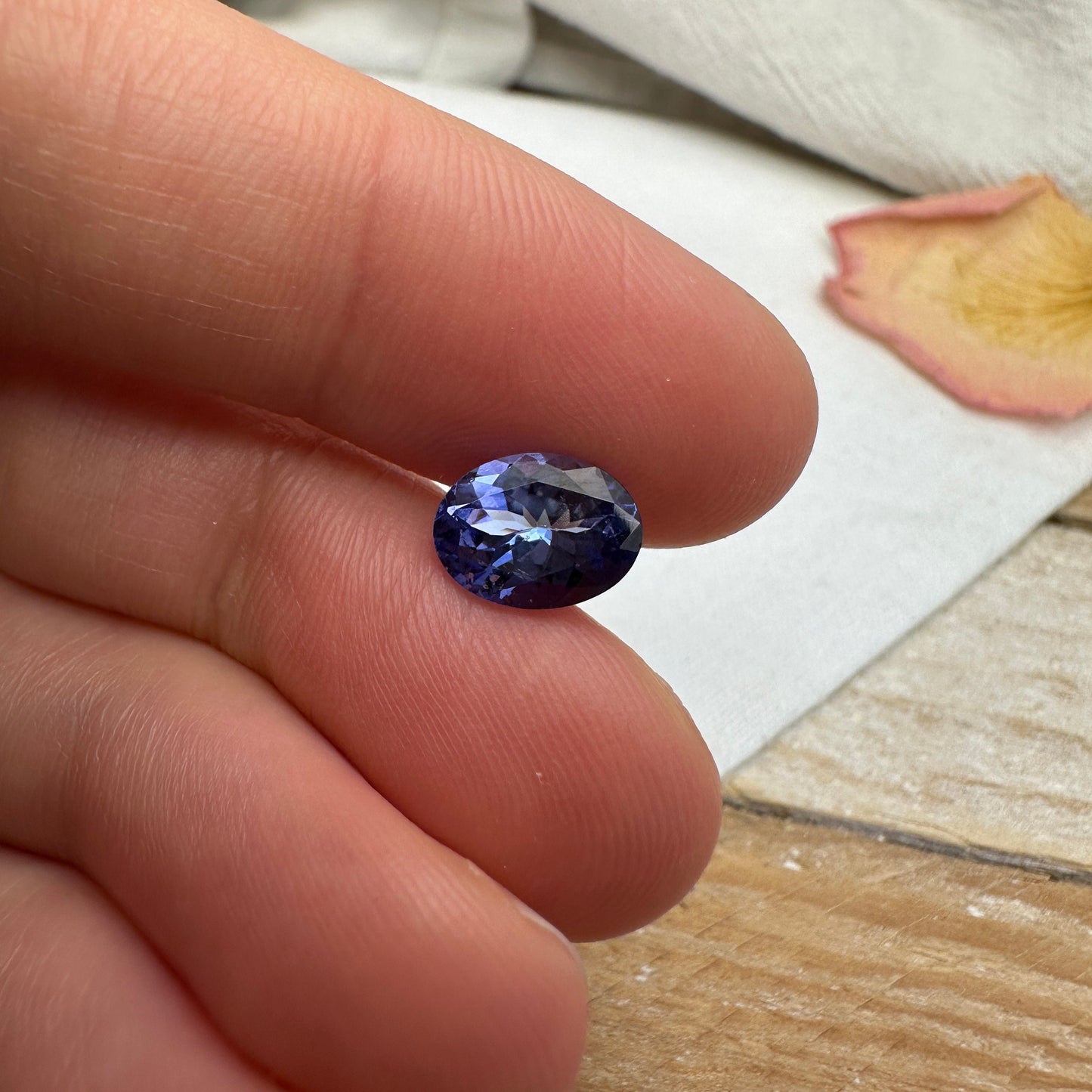 1.87 ct Natural Tanzanite 9x7mm Oval Bluish Violet Genuine Gemstone Loose Gem or faceted stone Bluish Purple