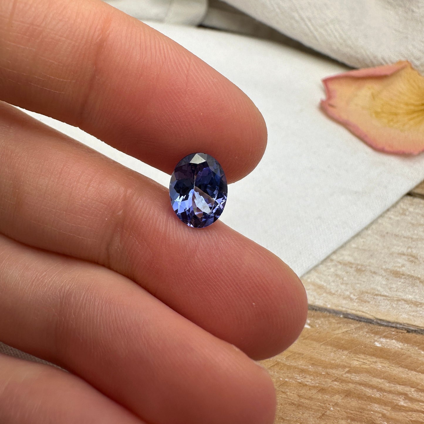 1.87 ct Natural Tanzanite 9x7mm Oval Bluish Violet Genuine Gemstone Loose Gem or faceted stone Bluish Purple
