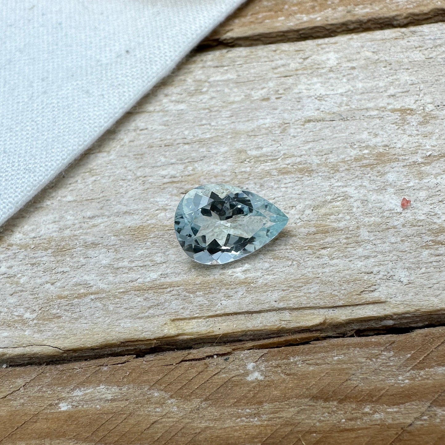 Light Aquamarine 1.70 Carat 10x7mm Pear Cut, Faceted Loose Natural Gemstone