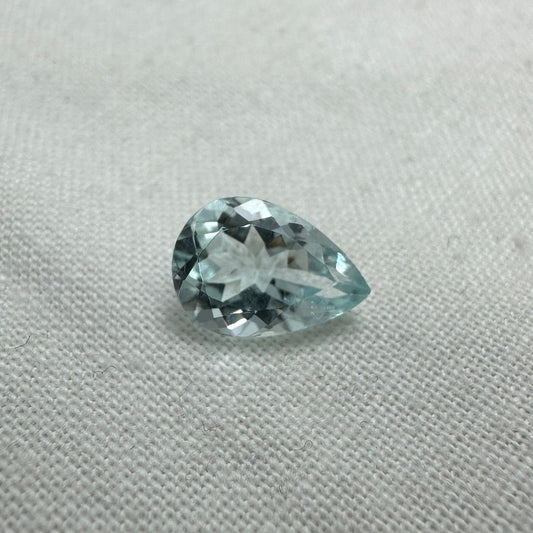 Light Aquamarine 1.70 Carat 10x7mm Pear Cut, Faceted Loose Natural Gemstone
