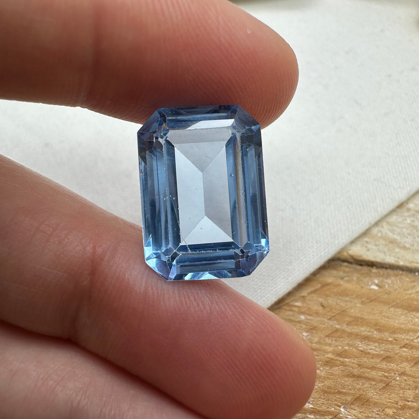 15.32 Carat Lab Spinel 17.8x12.8mm Emerald Cut, Faceted Loose Gemstone