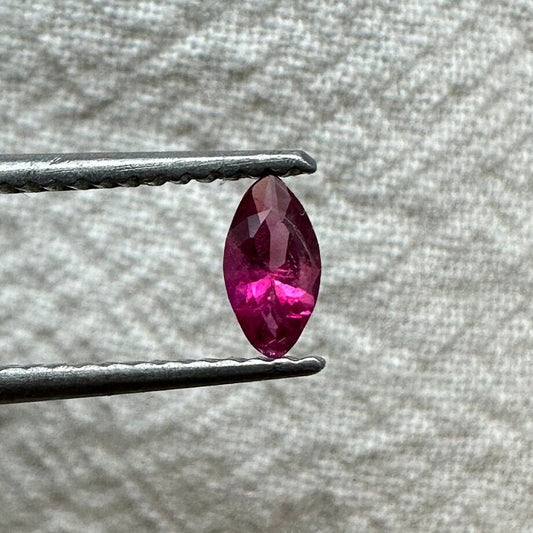 0.14 Carat Red Beryl 5.45x2.85mm Marquise Cut, Natural Red Beryl, Utah
