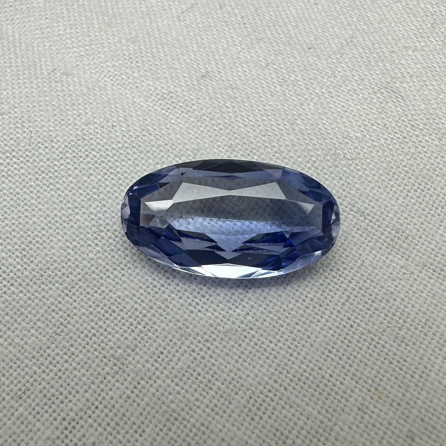 17.2x9.25mm Lab Created Blue Sapphire 8.5 Carat Oval Cut