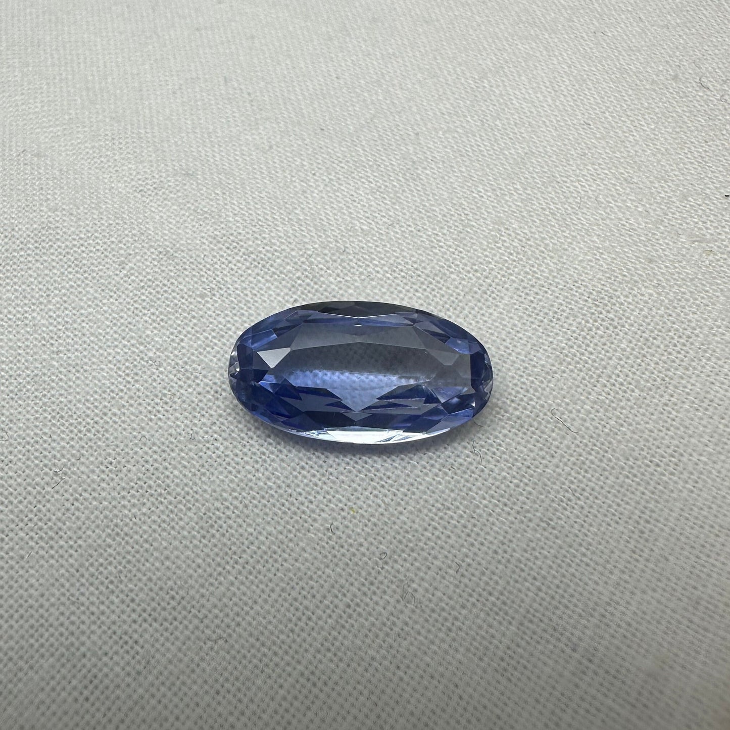 17.2x9.25mm Lab Created Blue Sapphire 8.5 Carat Oval Cut