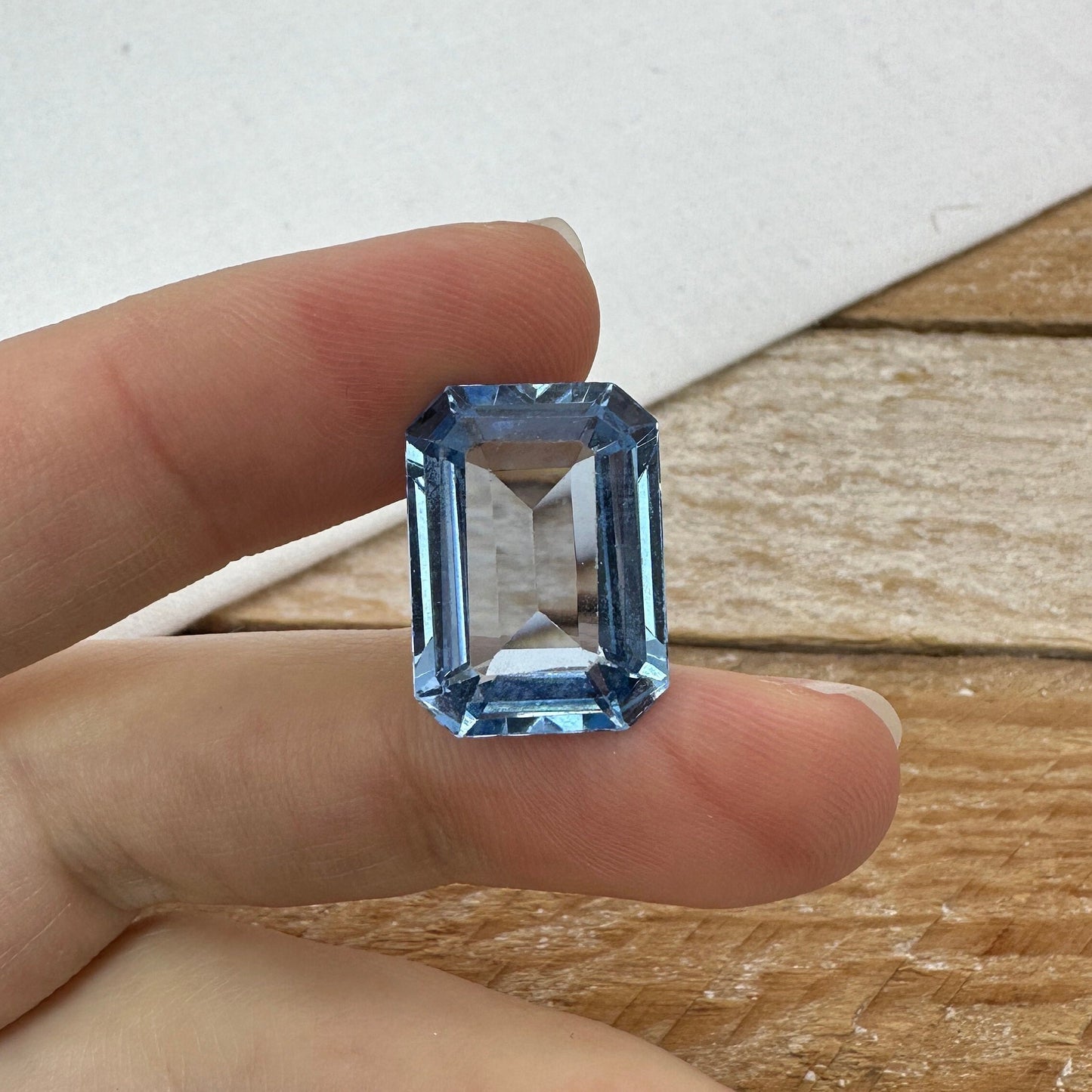 17.29 Carat Lab Spinel 18x13mm Emerald Cut, Faceted Loose Gemstone