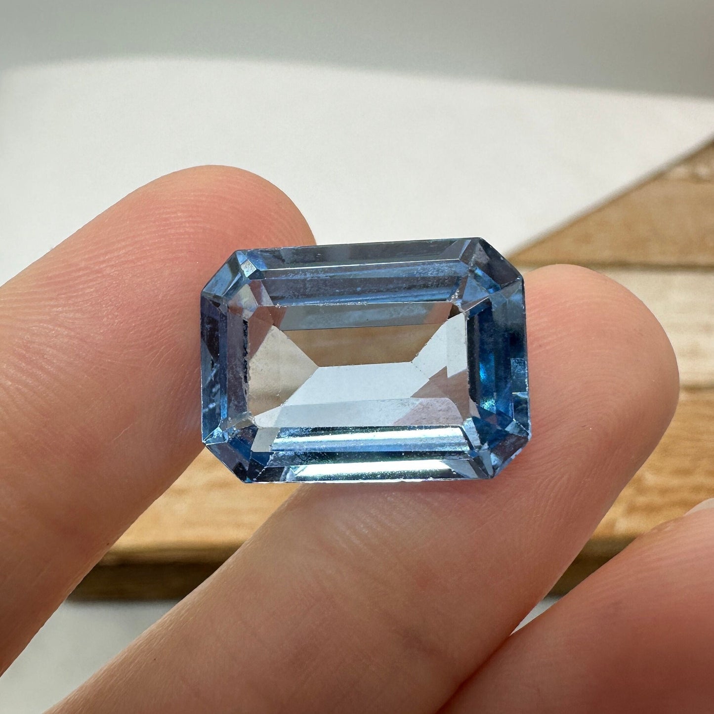 17.29 Carat Lab Spinel 18x13mm Emerald Cut, Faceted Loose Gemstone