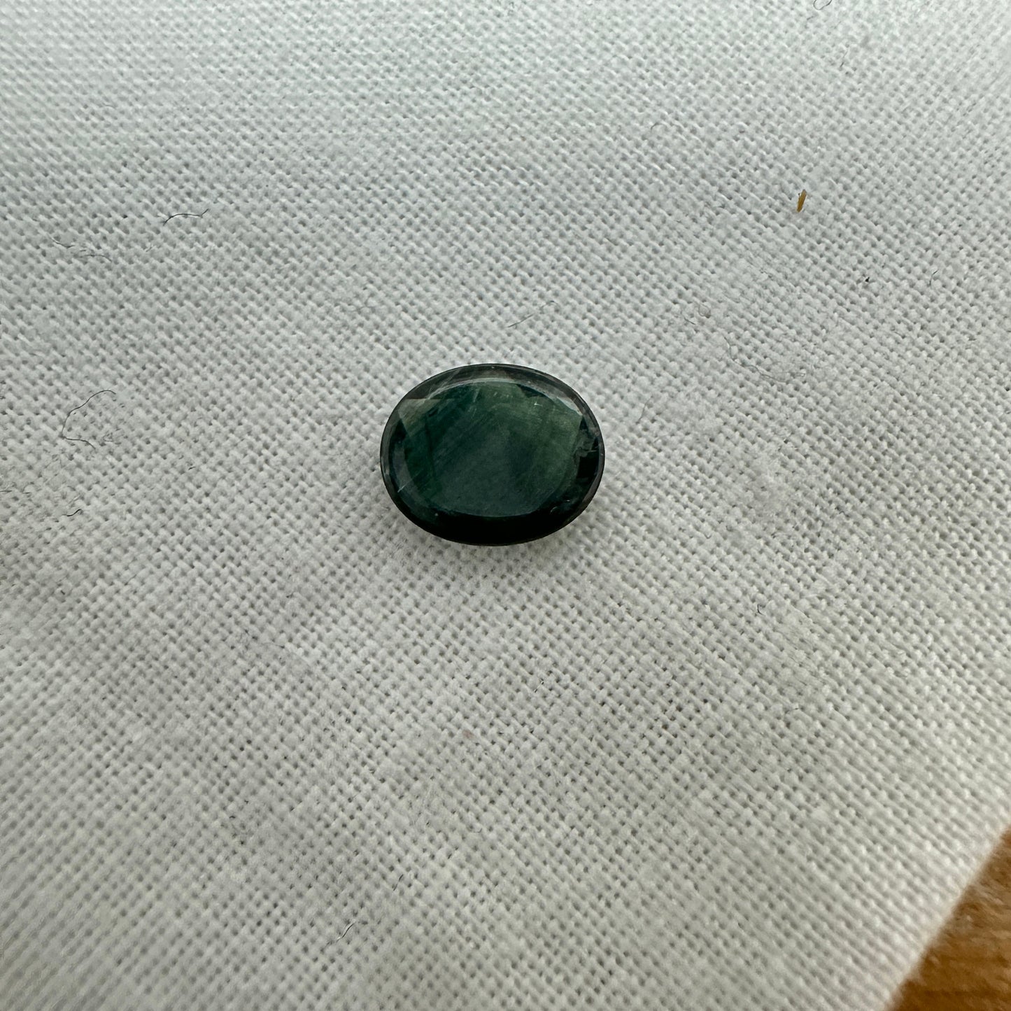 1.12 Ct Natural Blue Green Sapphire Rose cut, 8x6.6mm Oval, Green Blue Sapphire, Faceted Loose Gemstone Unmounted Gem
