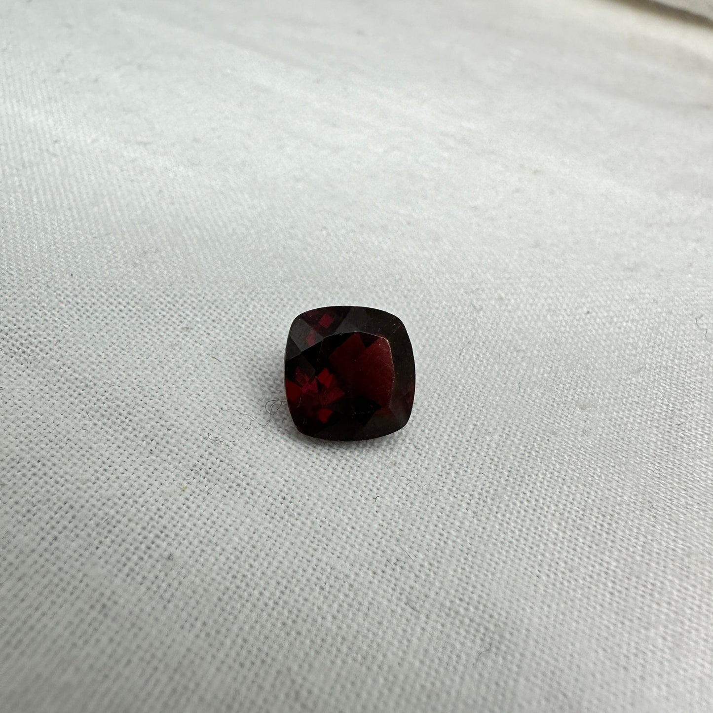 9mm Red Garnet 3.82 Carat, Cushion Cut Garnet, Faceted Loose, Pyrope