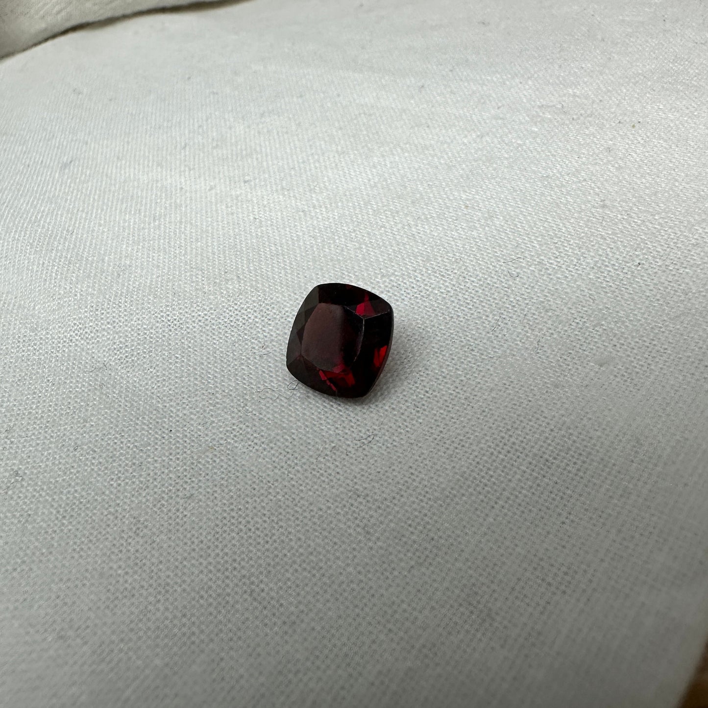 9mm Red Garnet 3.82 Carat, Cushion Cut Garnet, Faceted Loose, Pyrope