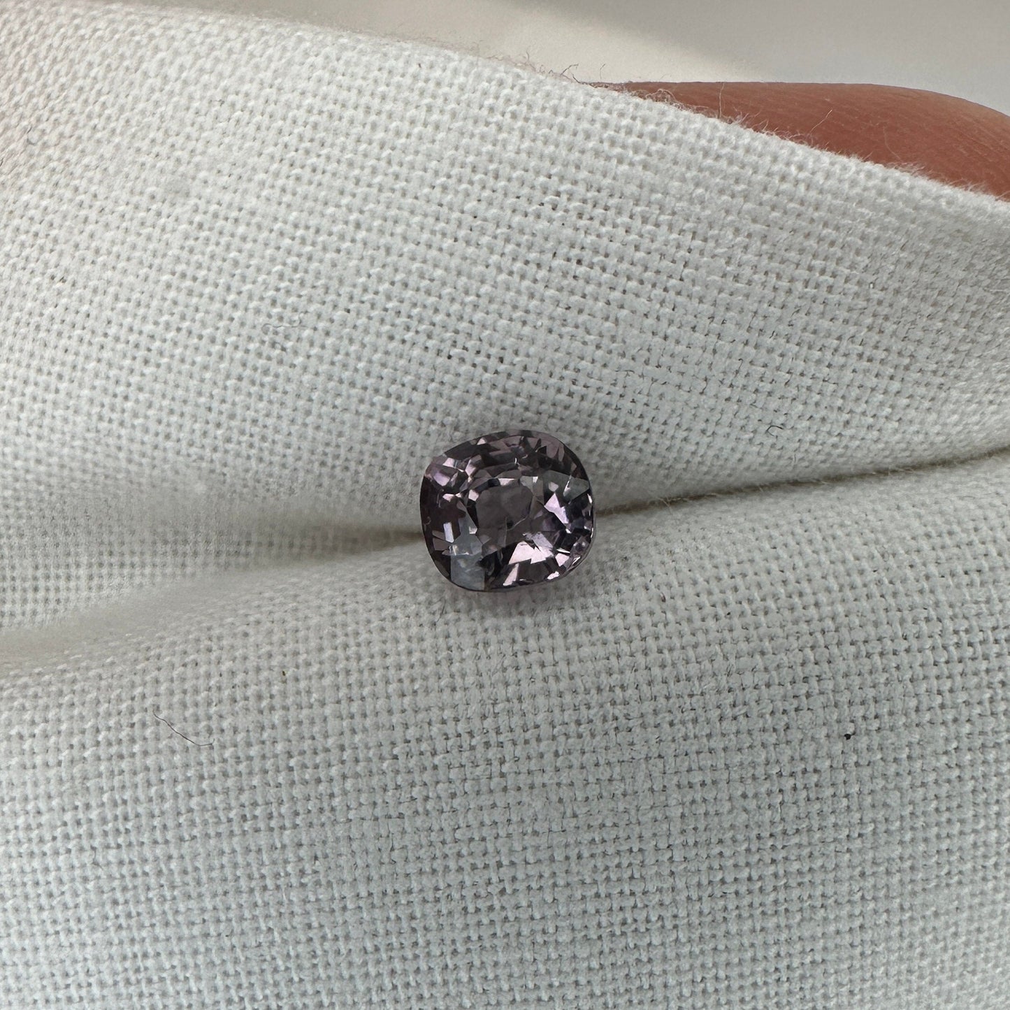 0.89 Ct Natural Purple Spinel 5.5x5mm Cushion Cut Faceted Loose Gemstone, Grayish Purple Stone