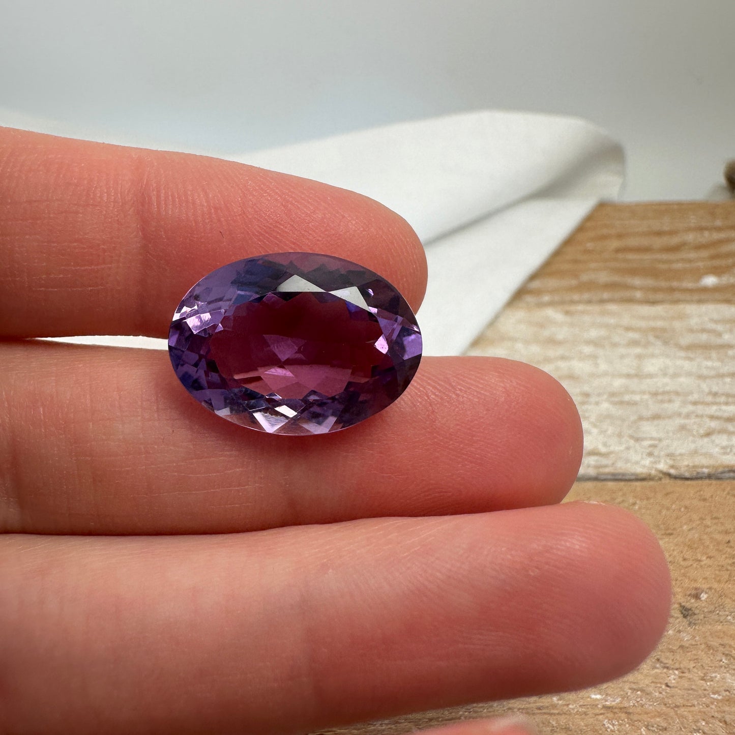 18x13mm Amethyst, 11 Carat Natural Purple Amethyst, Recycled Loose Gemstone,