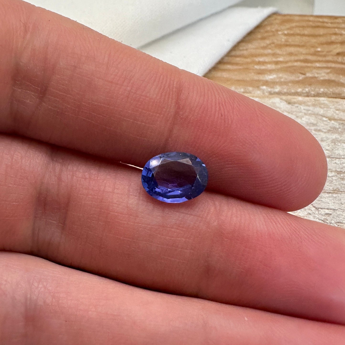 1.59 ct Natural Tanzanite 8.75x6.77mm Oval Bluish Violet, Loose Violet Gem, Near 9x7mm