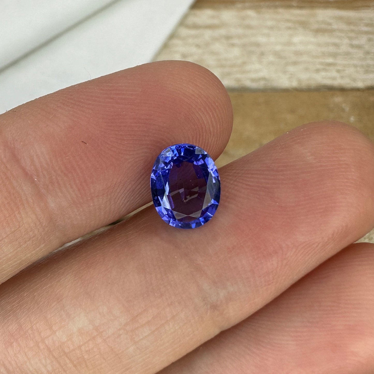 1.59 ct Natural Tanzanite 8.75x6.77mm Oval Bluish Violet, Loose Violet Gem, Near 9x7mm