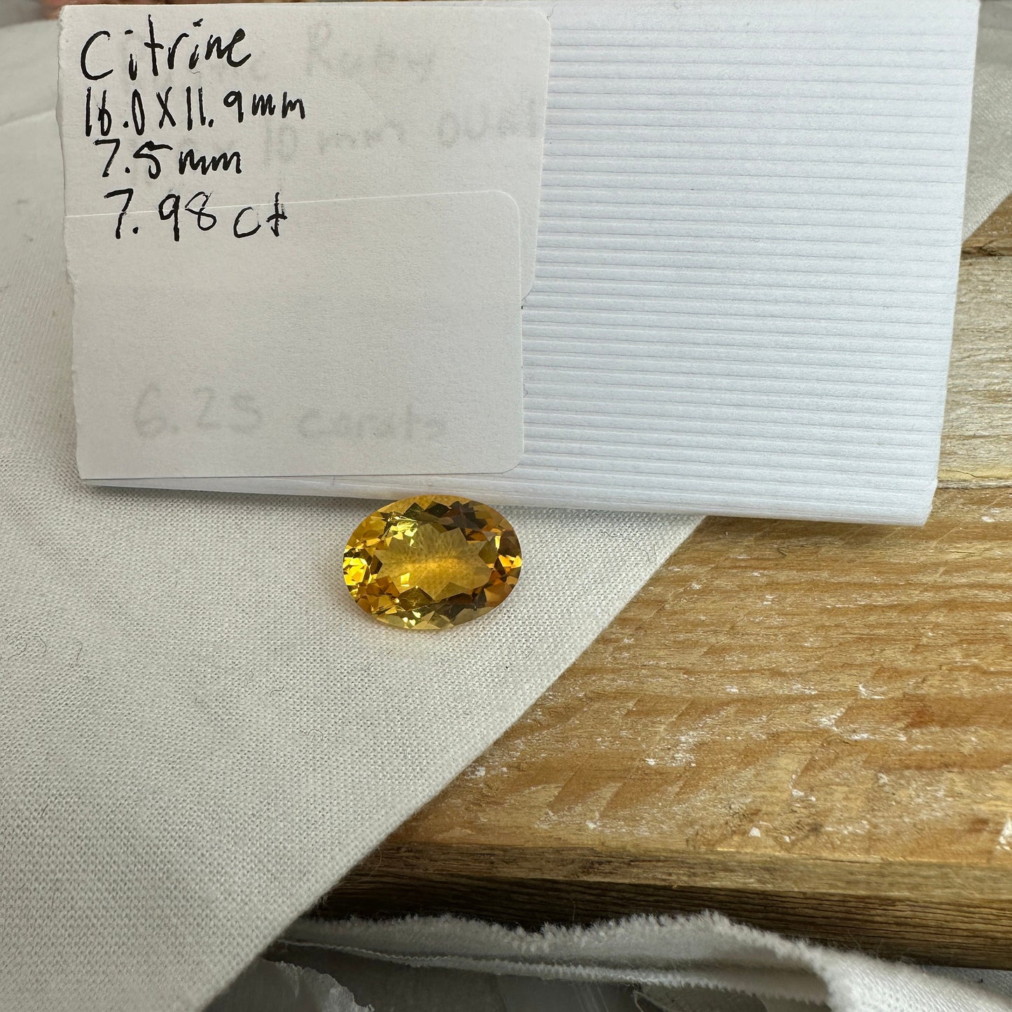 16x12mm Orange Citrine 8 carats Oval Cut, Faceted Loose Gemstone