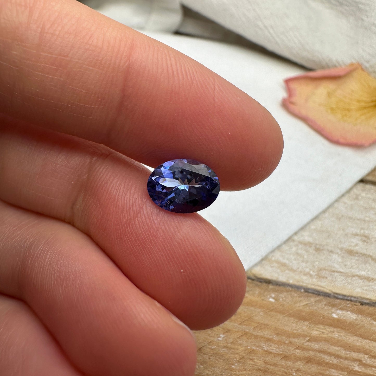 1.87 ct Natural Tanzanite 9x7mm Oval Bluish Violet Genuine Gemstone Loose Gem or faceted stone Bluish Purple