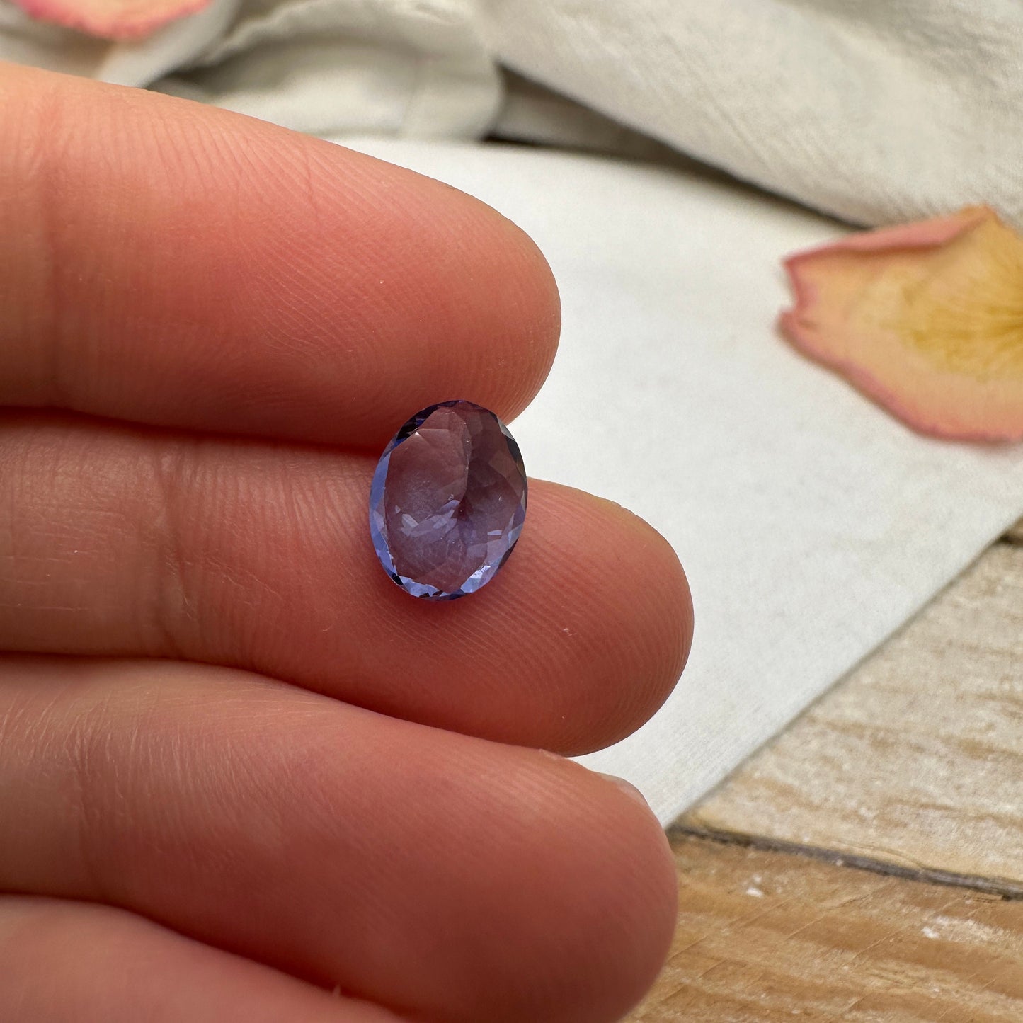 1.87 ct Natural Tanzanite 9x7mm Oval Bluish Violet Genuine Gemstone Loose Gem or faceted stone Bluish Purple