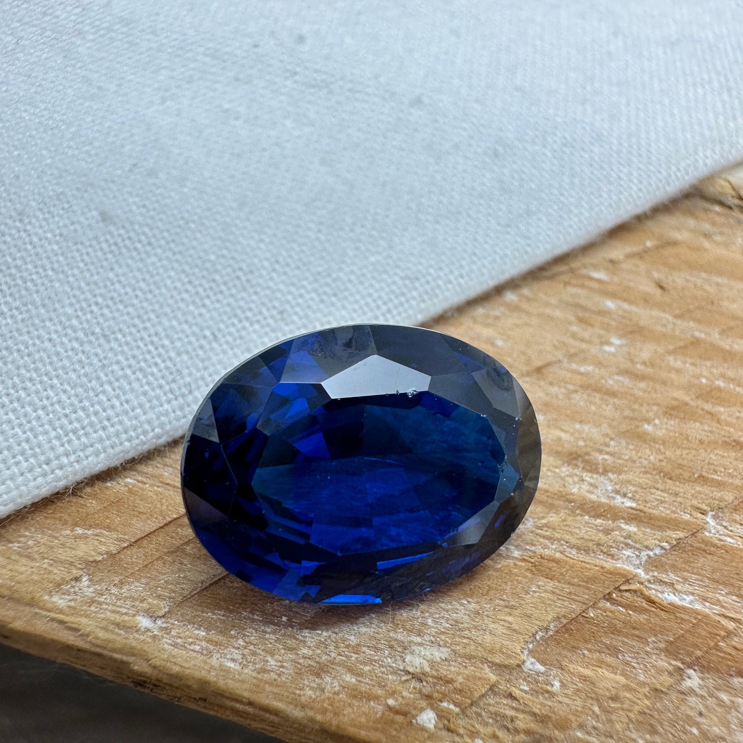 Lab Created Blue Spinel 9.40 Carat Man Made Spinel, 15.6x11.8mm Oval cut, Faceted Loose Synthetic Spinel