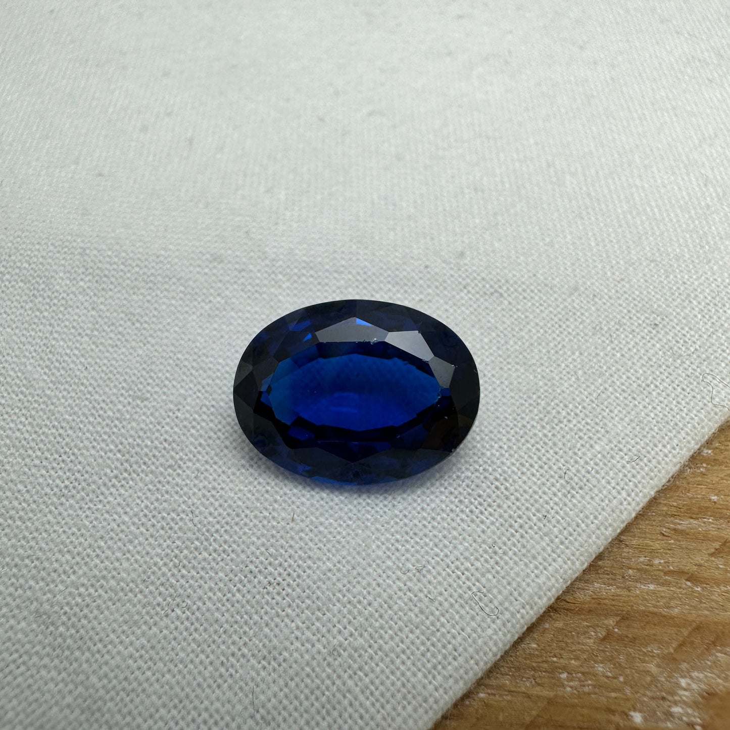 Lab Created Blue Spinel 9.40 Carat Man Made Spinel, 15.6x11.8mm Oval cut, Faceted Loose Synthetic Spinel
