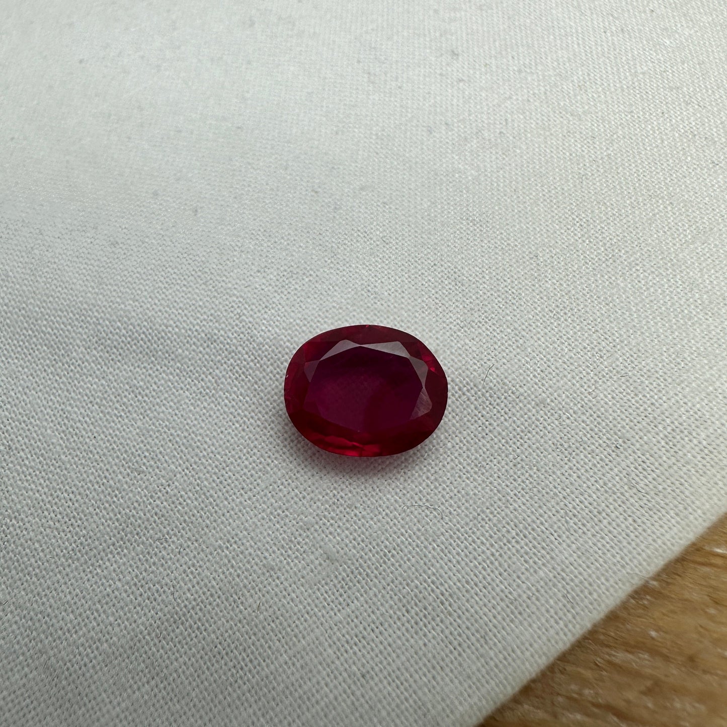 7.20 Carat Synthetic Ruby 12.5x10.2mm Oval Cut Loose Faceted Gemstone Red July Birthstone