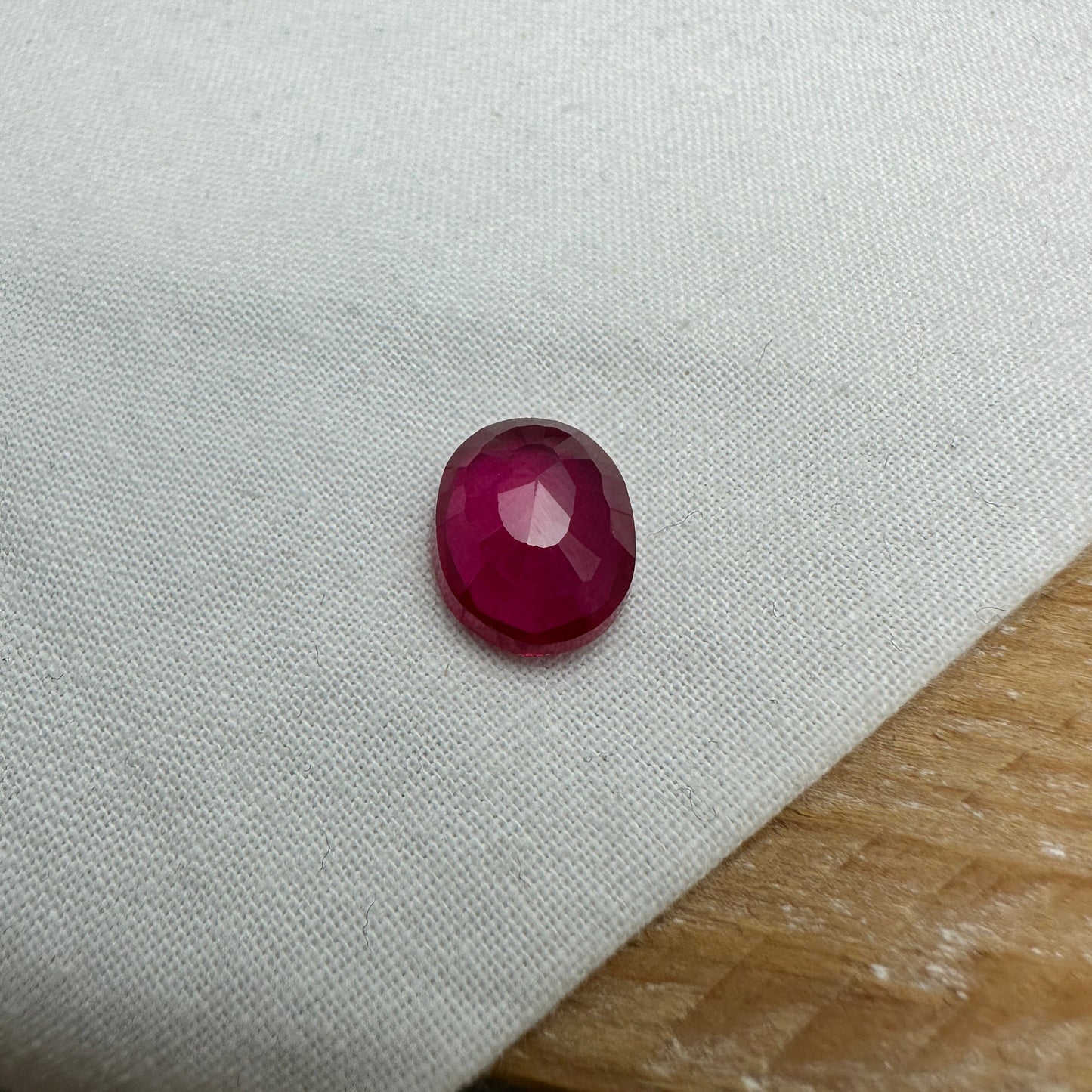 7.20 Carat Synthetic Ruby 12.5x10.2mm Oval Cut Loose Faceted Gemstone Red July Birthstone