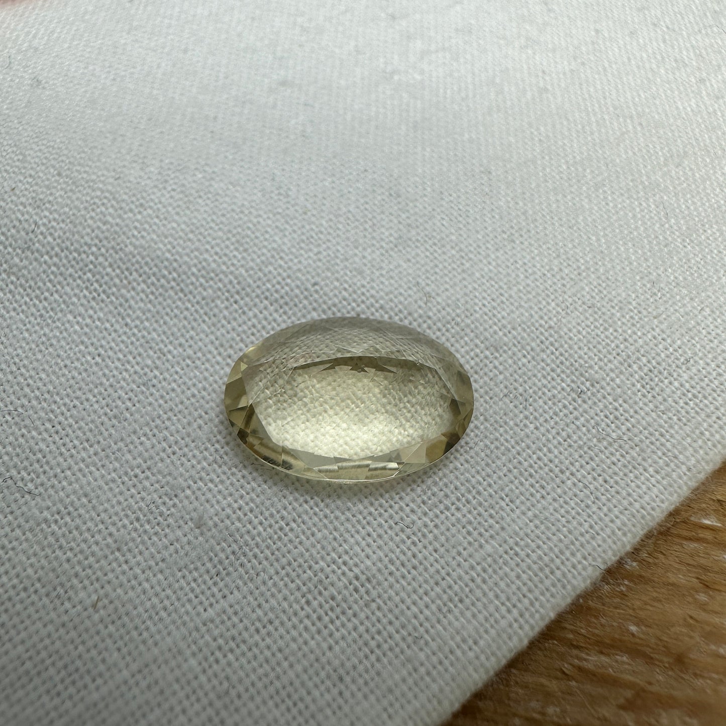 14x10mm Yellow Labradorite, Oval Cut Pale Sunstone, 4.77 Carat Loose Faceted Gemstone