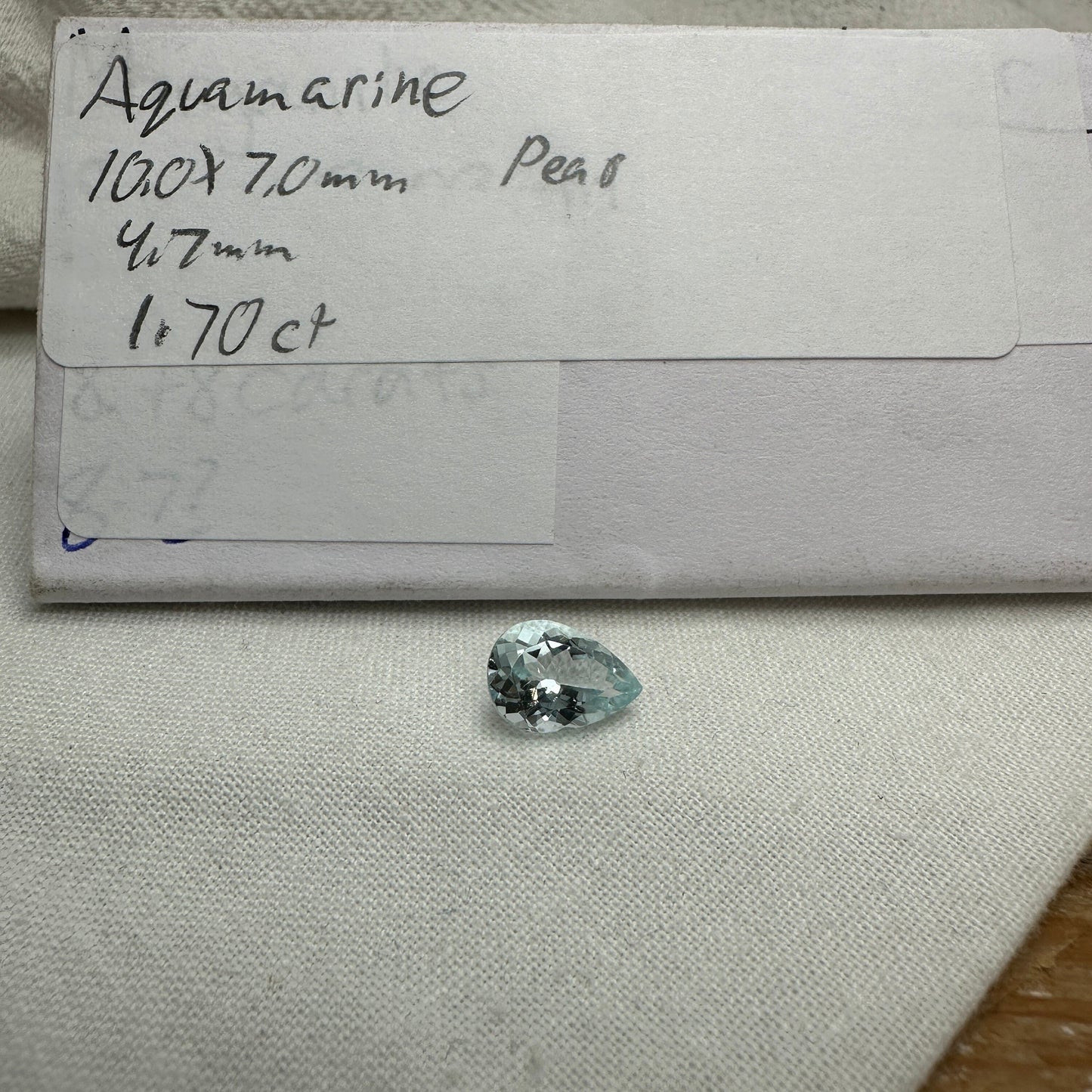 Light Aquamarine 1.70 Carat 10x7mm Pear Cut, Faceted Loose Natural Gemstone