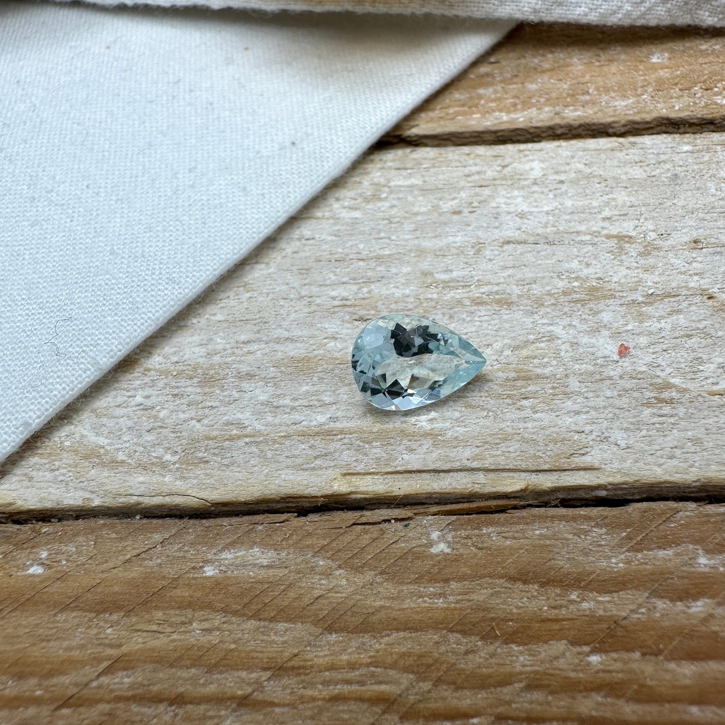 Light Aquamarine 1.70 Carat 10x7mm Pear Cut, Faceted Loose Natural Gemstone